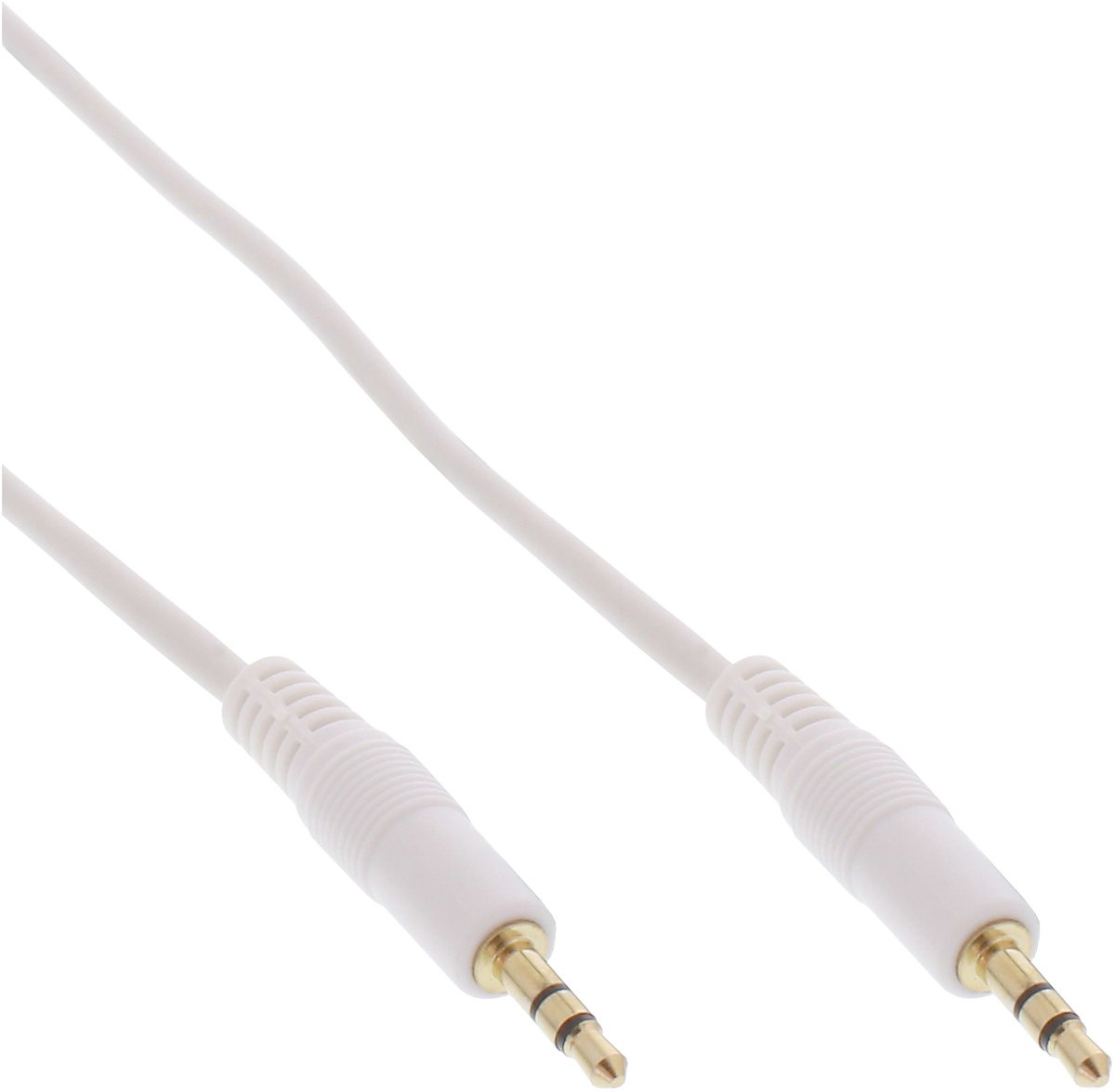 3,5mm Jack stereo audio kabel - verguld / wit - 2,5 meter