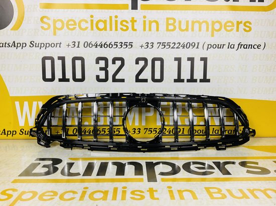 Grille Avant Panamericana GT Pour Mercedes Classe E W213 - Brillant Noir (lifting 2020)