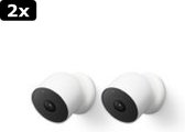 2x Google Nest Cam Beveiligingscamera - Batterij - 2 stuks