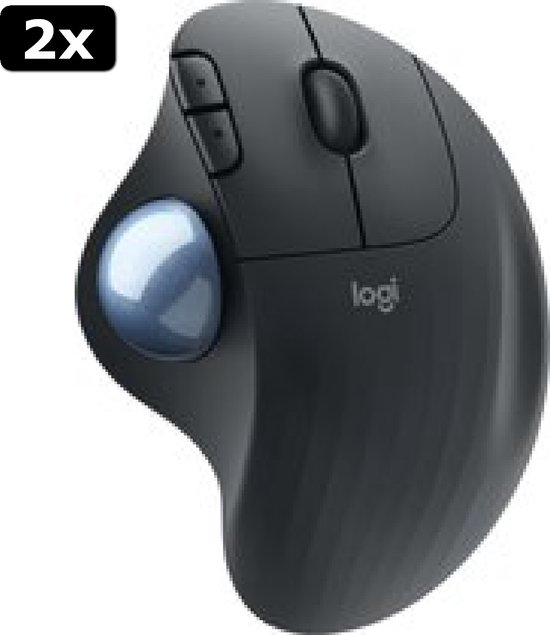 2x Logitech M575 ERGO Draadloze Trackball Muis Graphite