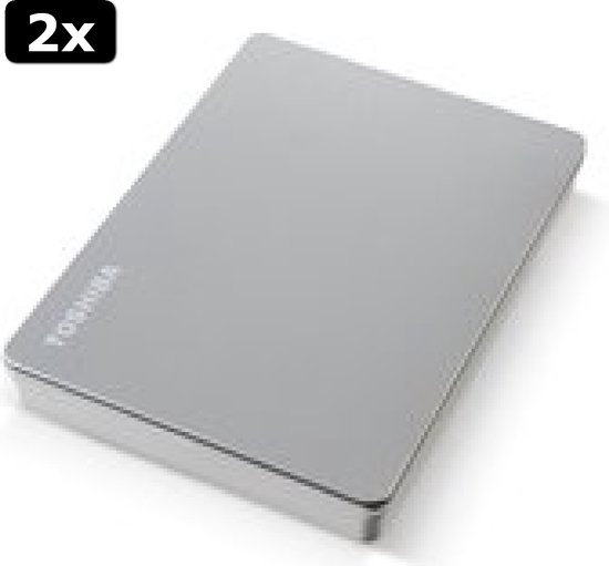 2x Toshiba Canvio Flex 1 To Disque dur externe (2,5 pouces) USB 3.2 Gen 1  Argent... | bol.com