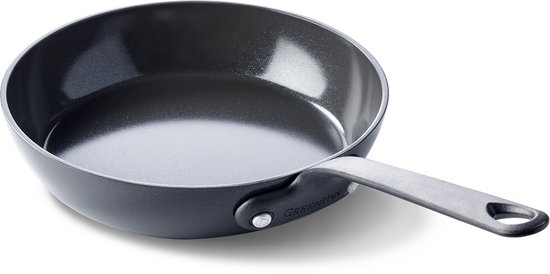 Greenpan Craft Koekenpan 24cm – PFAS-vrij – Zwart – Inductie- en Vaatwassergeschikt – Ovenbestendig tot 220° - Gehard Aluminium – RVS Handgrepen – Groter bakoppervlak