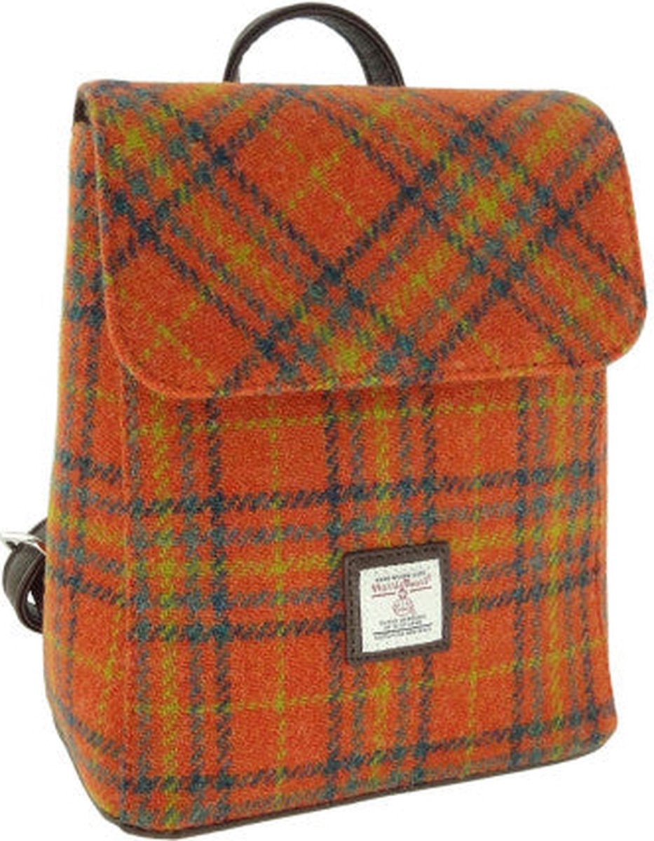 Glen Appin Mini Rugzak Tummel Deep Orange - Echte Harris Tweed - Made in Scotland