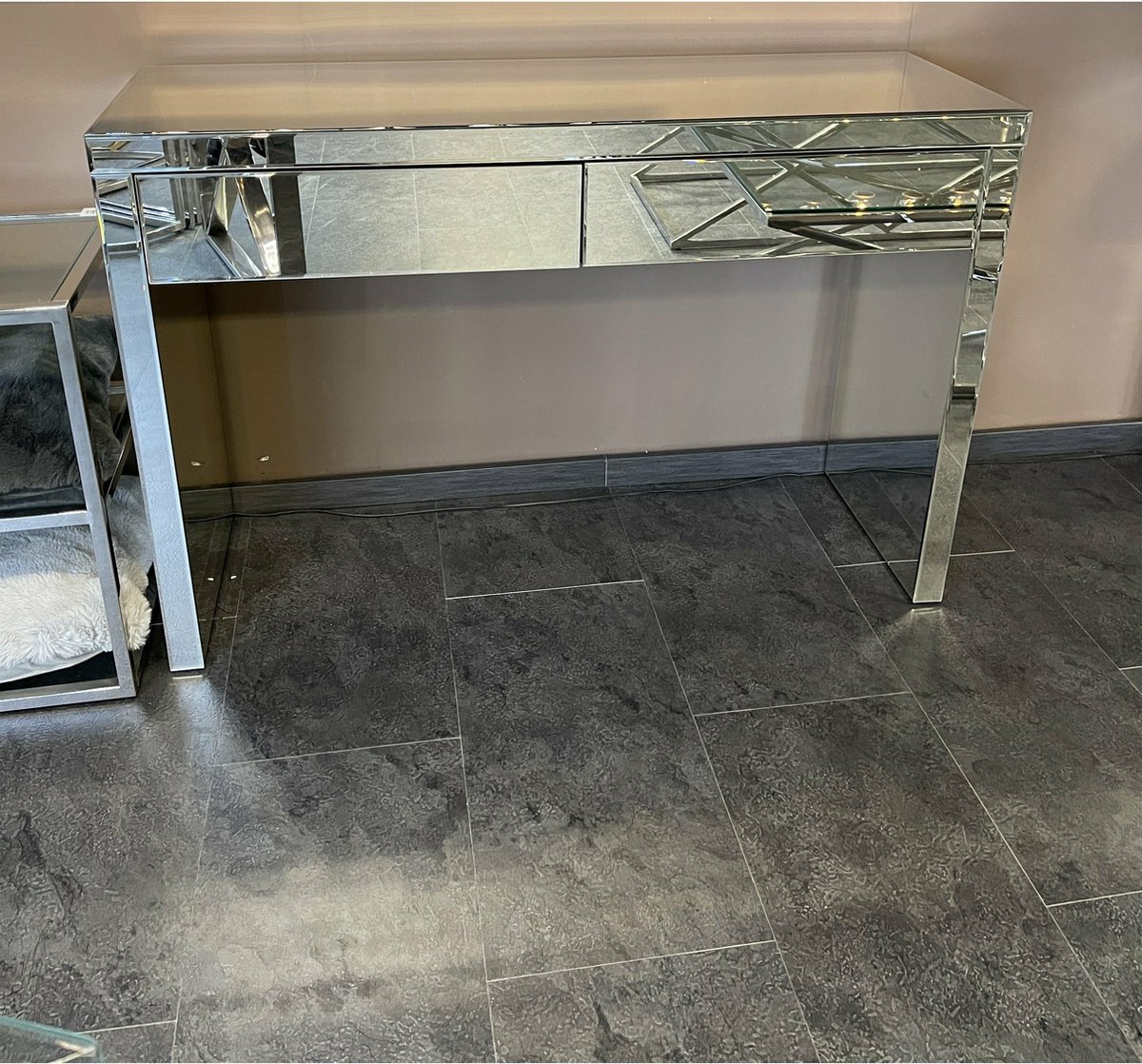 Kaptafel spiegel Chroom