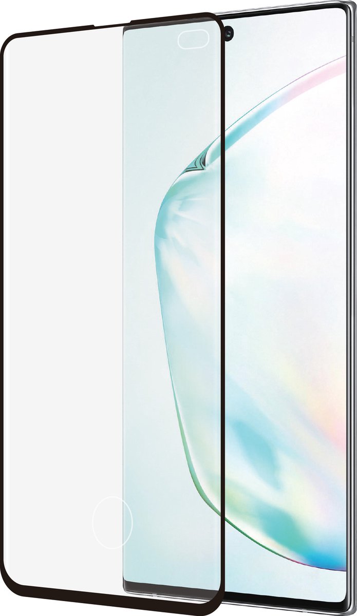 Azuri Curved Tempered Glass RINOX ARMOR - black frame - Samsung Note 10 Plus