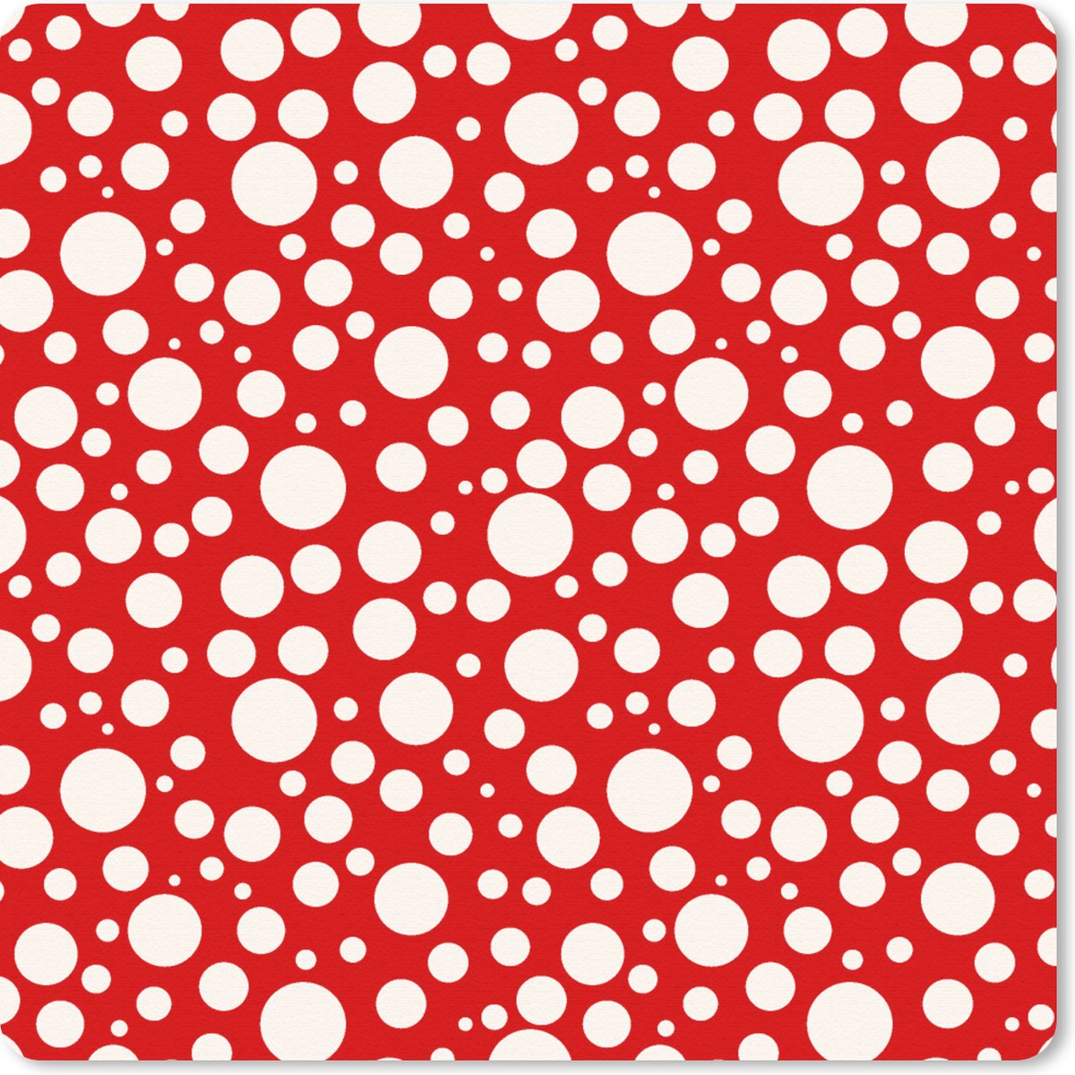 Muismat 30x30 cm - Mousepad Bubbels - Rood - Stippen - Patroon - Muismatten