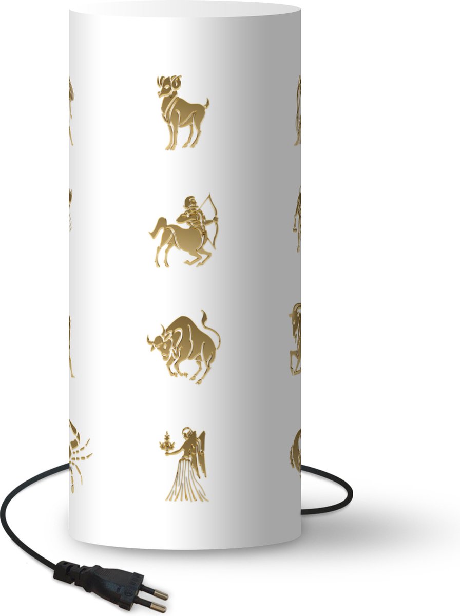 Lamp - Nachtlampje - Tafellamp slaapkamer - De Waterman tussen de 12 sterrenbeelden - 70 cm hoog - Ø29.6 cm - Inclusief LED lamp