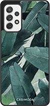 Casimoda® hoesje - Geschikt voor Samsung Galaxy A52 5G - Jungle - Zwart TPU Backcover - Planten - Groen