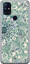 Casimoda® hoesje - Geschikt voor OnePlus Nord N10 5G - Mandala Blauw - TPU - Backcover - Blauw - Geometrisch patroon