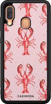 Casimoda® hoesje - Geschikt voor Samsung Galaxy A40 - Lobster All The Way - Zwart TPU Backcover - Geen opdruk - Roze