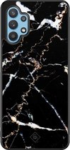 Casimoda® hoesje - Geschikt voor Samsung Galaxy A32 5G - Marmer Zwart - Zwart TPU Backcover - Marmer - Zwart