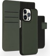 Accezz Hoesje Geschikt voor iPhone 14 Pro Max Hoesje Met Pasjeshouder - Accezz Premium Leather 2 in 1 Wallet Bookcase - Groen