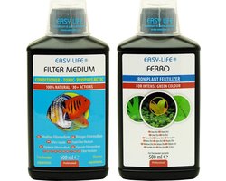 Easy-Life - Filter Medium - Waterverbeteraar + Easy-Life - Ferro - Ijzertoevoeging - 2x 500ml