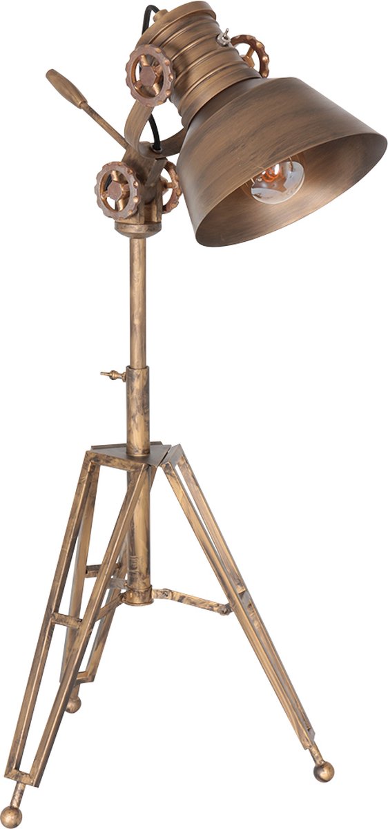 Anne Lighting Sprocket tafellamp - driepoot - E27 - in hoogte verstelbaar - brons