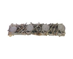 Grote Landelijke Kaarsenhouder - Kandelaar - Boomstam - Bruin - Hout / Metaal - 60 x 14 x 9 cm - Kerstpakket - Cadeau - Kerst - Christmas