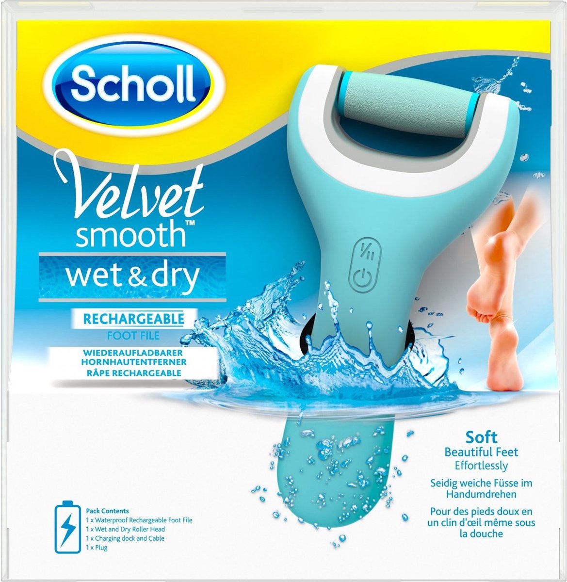 Scholl Velvet Smooth Express Pedi Wet & Dry Râpe Electrique Rechargeable |  bol