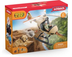 foto van schleich WILD LIFE - Helikopter dierenredding - Speelfigurenset - Kinderspeelgoed voor Jongens en Meisjes - 3 tot 8 jaar - 9 Onderdelen