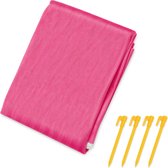 JEMIDI anti-zand-handdoek - Tweepersoons deken voor op het strand - 200 x 150 cm - Roze