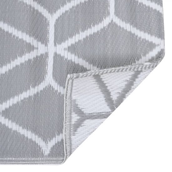 vidaXL Buitenkleed - 190x290 cm - Grijs - PP Tuintapijt - Buitentapijt - Terraskleed - Lounge Set - Outdoordecoratie van VidaXL — afbeelding 5