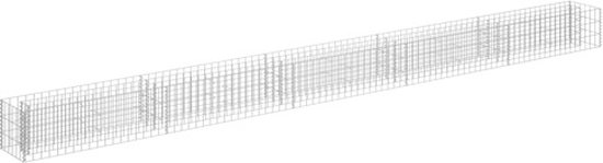 vidaXL Jardinière à gabions surélevée 450x30x30 cm Acier galvanisé - Panier à gabions - Paniers à gabions - Mur de gabions - Murs de gabions