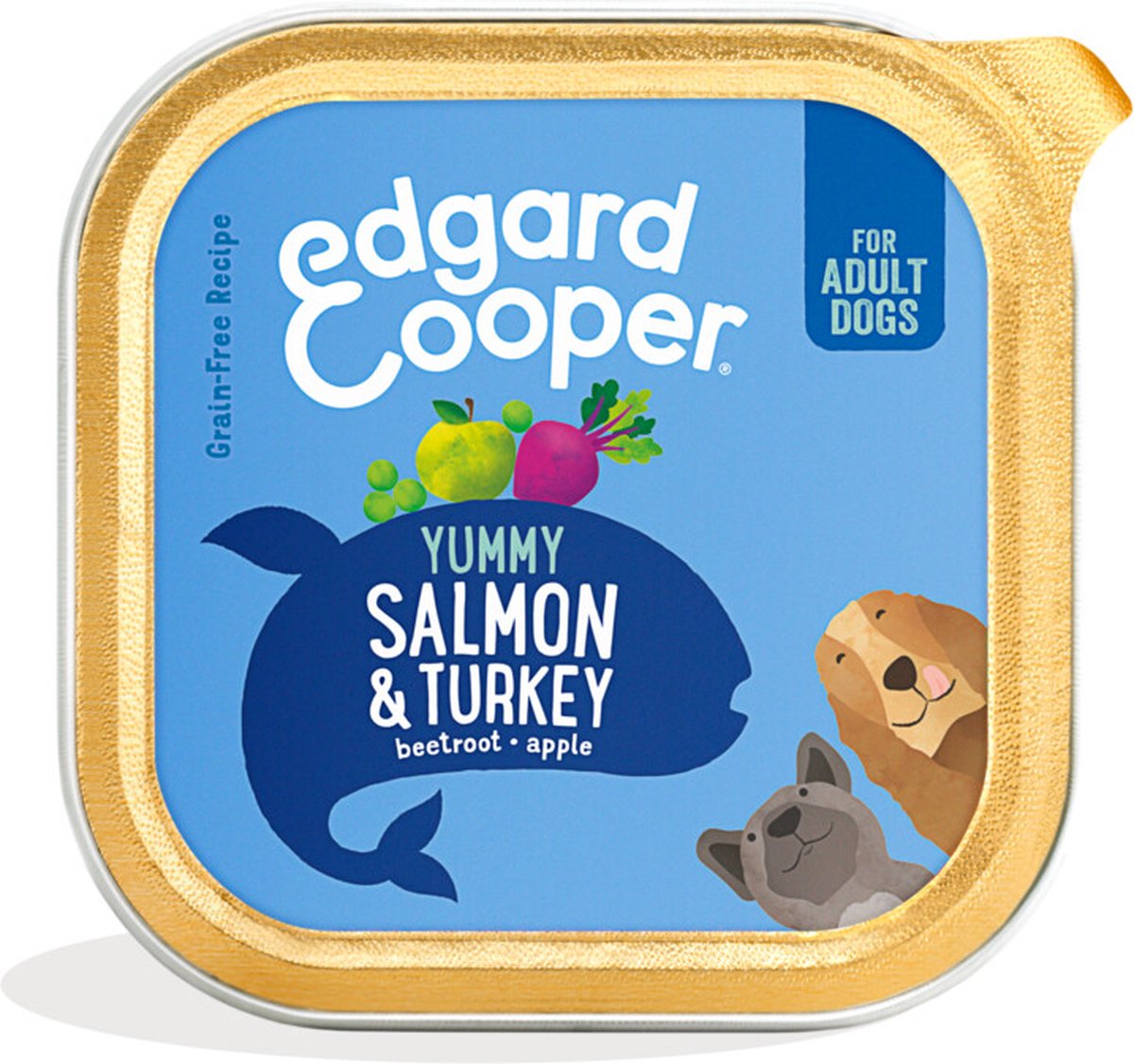 11x Edgard & Cooper Kuipje Vers Vlees Hondenvoer Zalm - Kalkoen 150 gr
