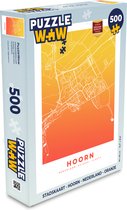 Puzzel Stadskaart - Hoorn - Nederland - Oranje - Legpuzzel - Puzzel 500 stukjes - Plattegrond