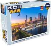 Puzzel Brisbane na een kleurrijke zonsondergang in Australië - Legpuzzel - Puzzel 1000 stukjes volwassenen