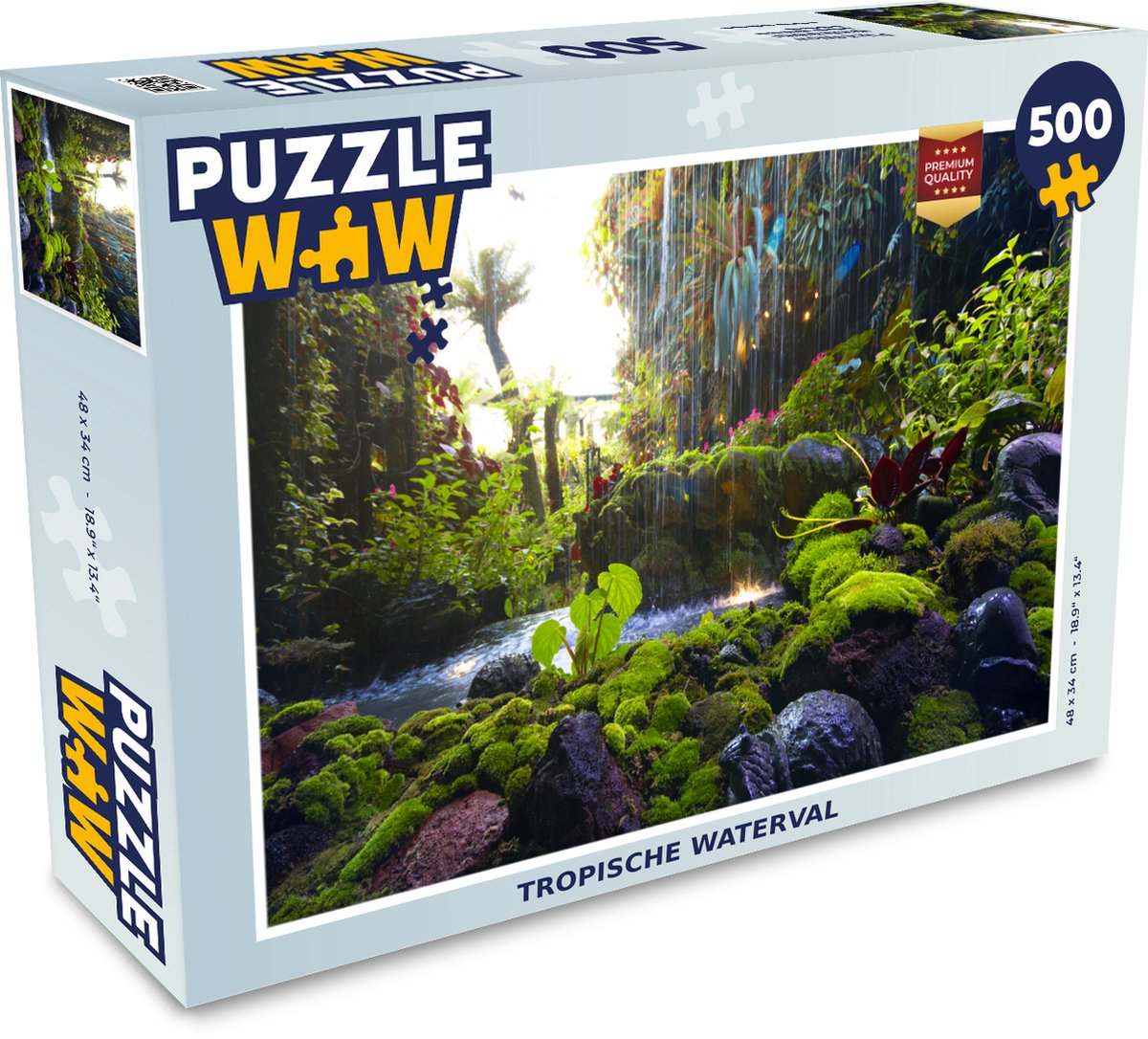 Puzzel Tropische waterval - Legpuzzel - Puzzel 500 stukjes