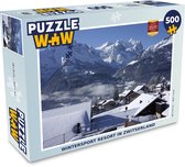 Puzzel Wintersport resort in Zwitserland - Legpuzzel - Puzzel 500 stukjes