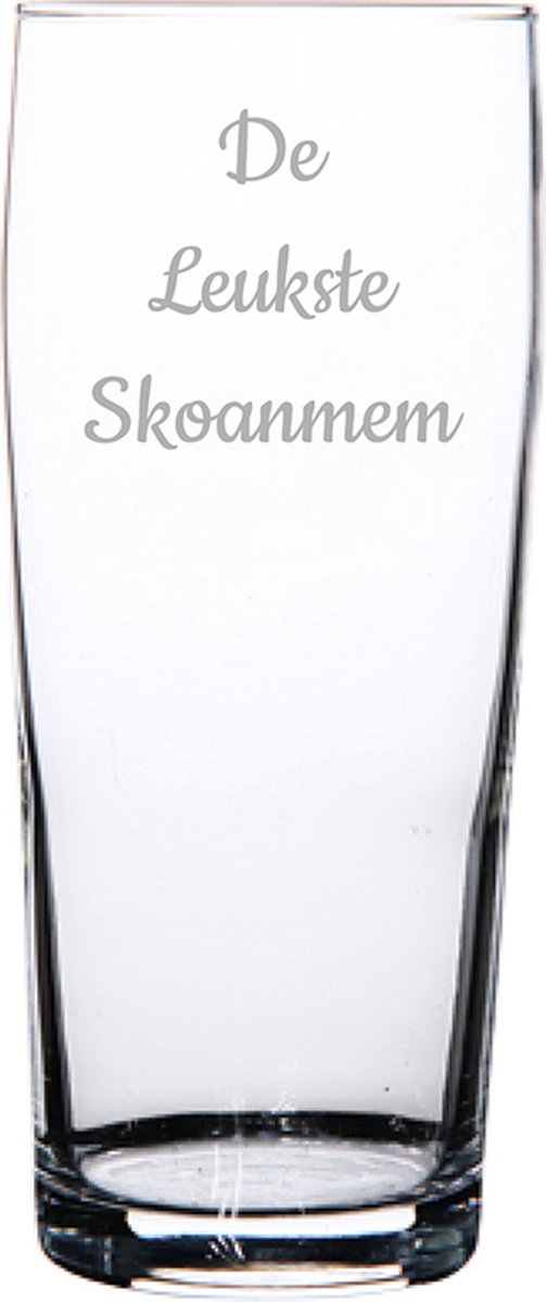 Gegraveerde bierfluitje 19cl De Leukste Skoanmem