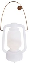 Bol.com QAZQA storm - Design Dimbare LED Draadloze Oplaadbare Tafellamp USB met Dimmer - 1 lichts - H 30 cm - Wit - Buitenverlic... aanbieding