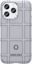 iPhone 14 Pro Max Hoesje - Rugged Shield TPU Gelcase - Grijs - GSM Hoesje - Telefoonhoesje Geschikt Voor iPhone 14 Pro Max