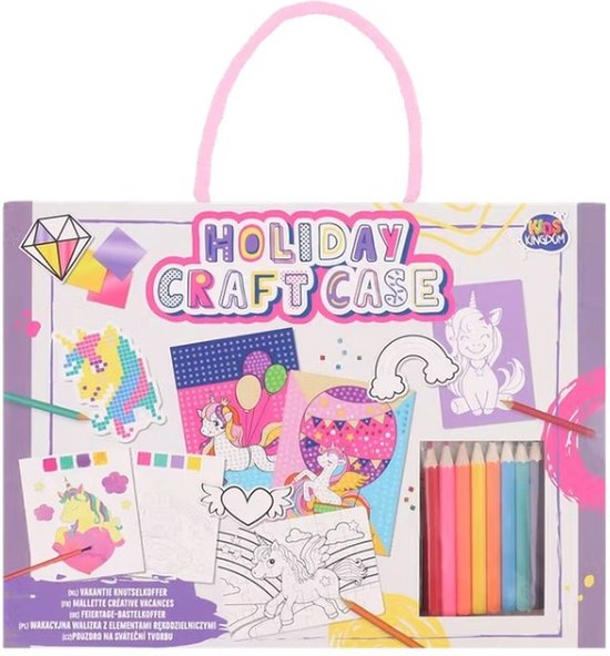 Knutselset Totum Unicorn teken en stempel koffer