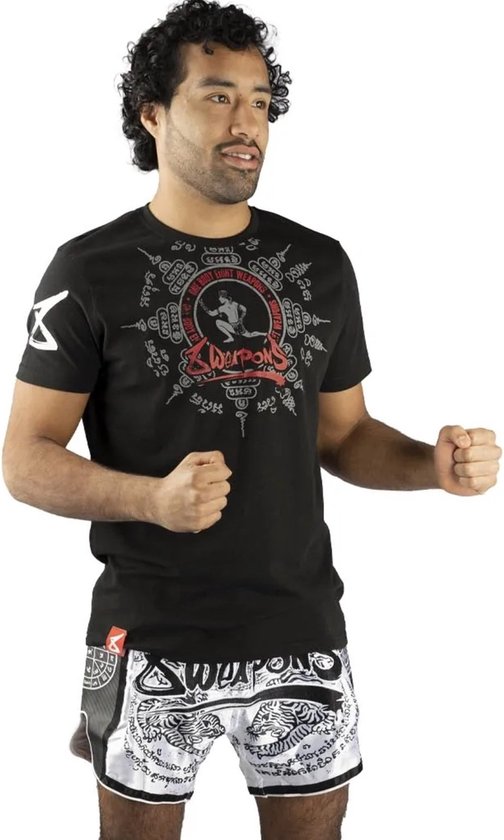8 WEAPONS Muay Thai T-Shirt - Sak Yant Design 100% Baumwolle