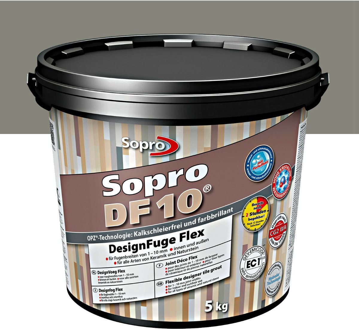 Voegmortel Sopro DF 10 Flexibel betongrijs nr. 14 5kg - Sopro