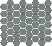 The Mosaic Factory Valencia mozaïektegel 4.3x4.9x0.5cm hexagon khaki mat voor wand en vloer en voor binnen en buiten vorstbestendig
