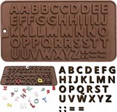 Ariko Siliconen mat letters - Mal - Alfabet - Chocolade - praline - verjaardag