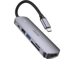 Hoco Usb-C naar Hdmi, Usb 2.0, Usb 3.0 en USB C met een SD en Micro SD kaart lezer