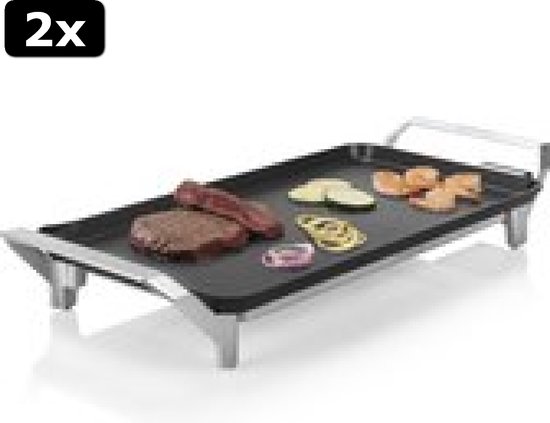 RVS Bakplaat Grillplaat Geribbelde bakplaat 100 cm 400V Horeca