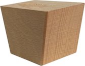 Kleine vierkanten tapse houten meubelpoot 5 cm