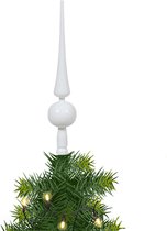 Piek/kerstboom topper - kunststof - wit - H28 cm - Kerstversiering