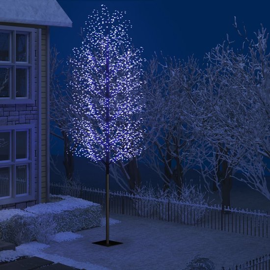 Decoways Kerstboom 2000 LED's blauw licht kersenbloesem 500 cm