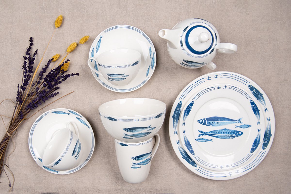 Bonna Dinerbord - Sage Hygge - Porselein - 25 cm - set van 6