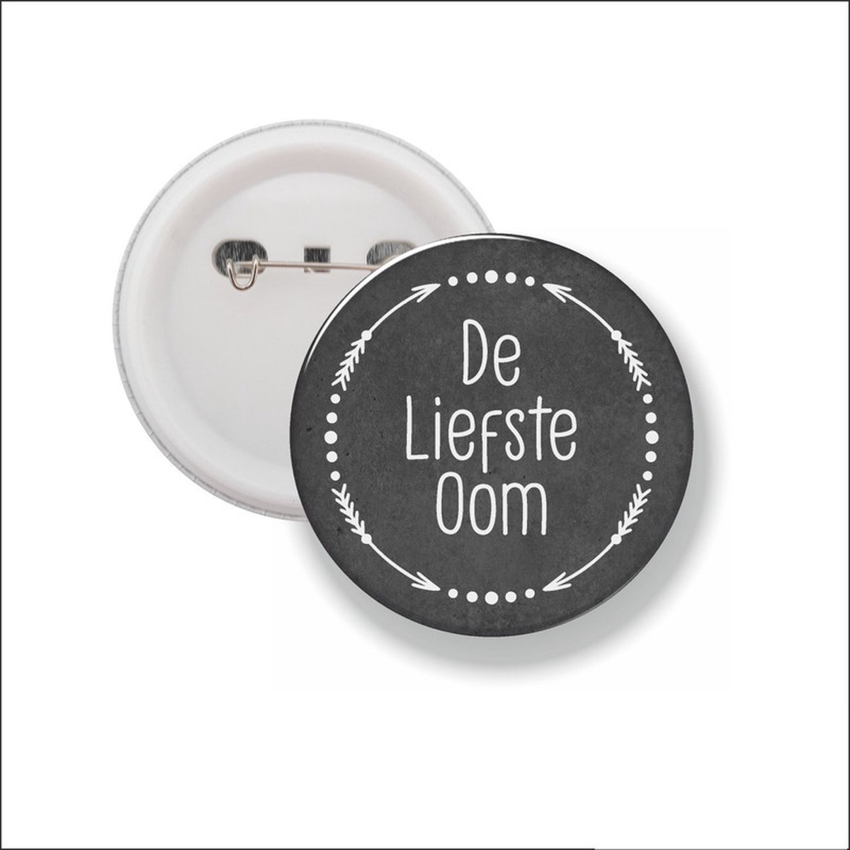 Button Met Speld 58 MM - De Liefste Oom