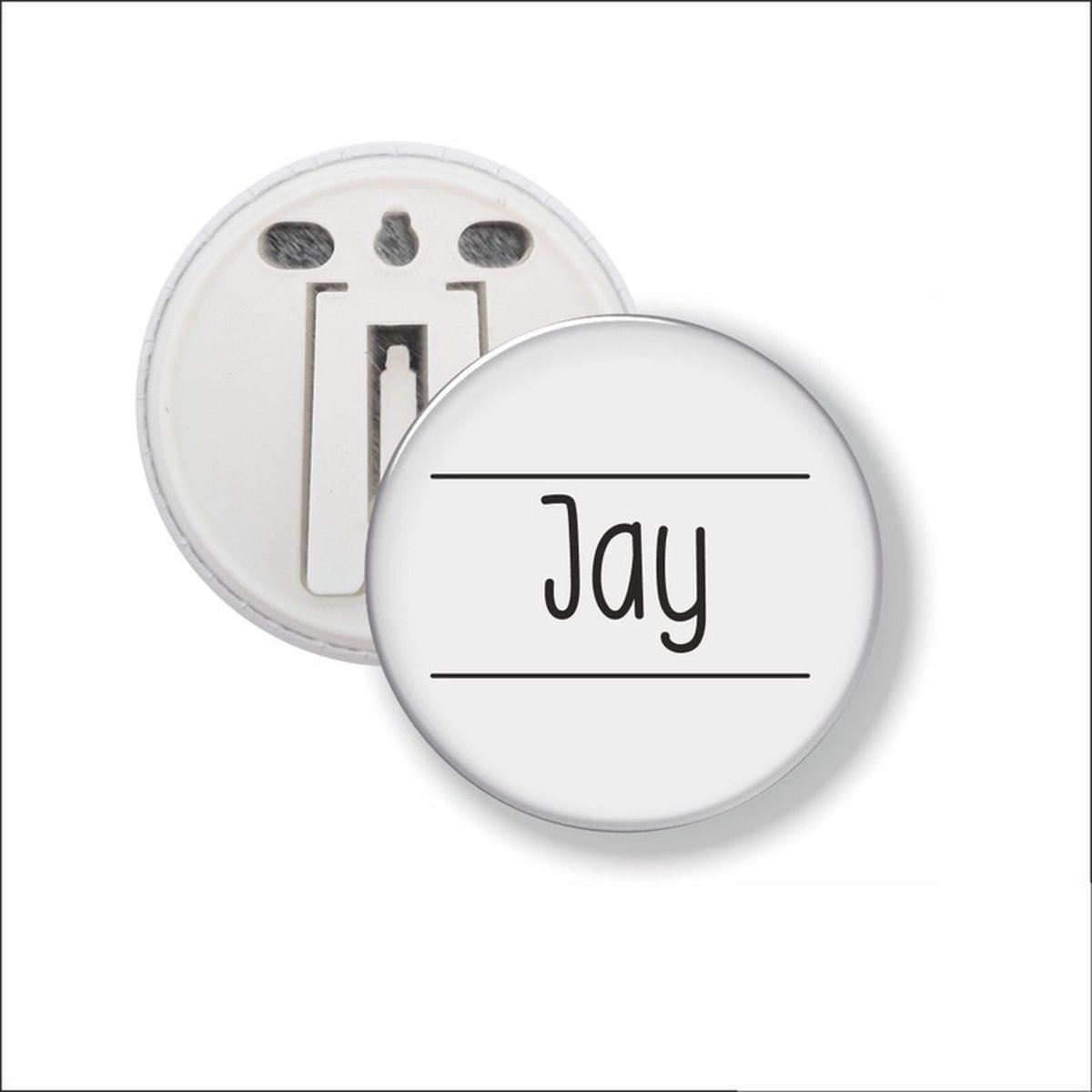 Button Met Clip 58 MM - Jay