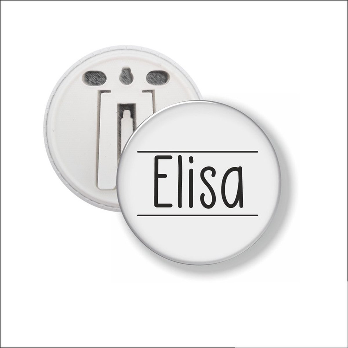 Button Met Clip 58 MM - Elisa