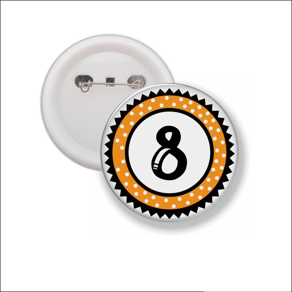 Button Met Speld 58 MM - 8