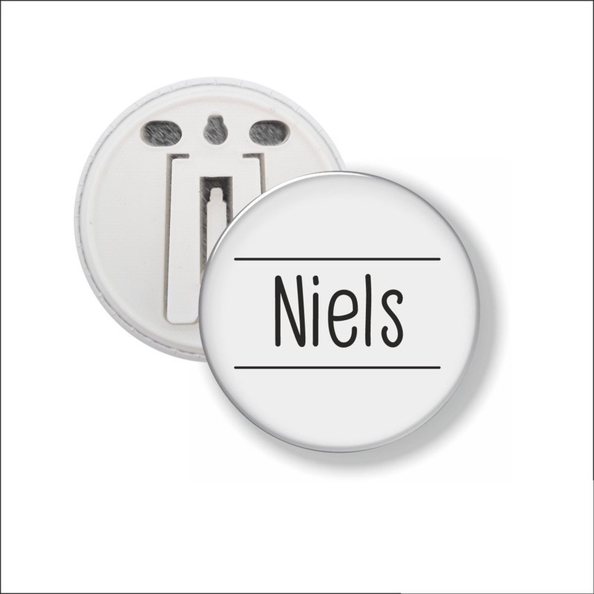 Button Met Clip 58 MM - Niels