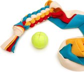 Kikkerland Kobe Hondentouw Maak je eigen Hondenspeeltje - Flostouw - Tug toy - Inclusief tennisbal en fleece stof