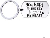 Sleutelhanger RVS - You Hold The Key To My Heart